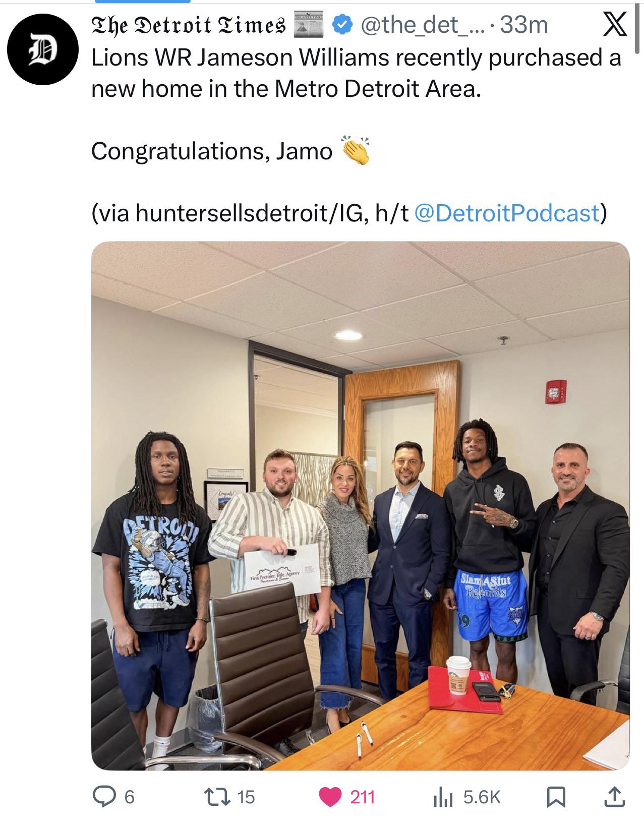 Jameson Williams wearing shorts that say Slam a Slut Records